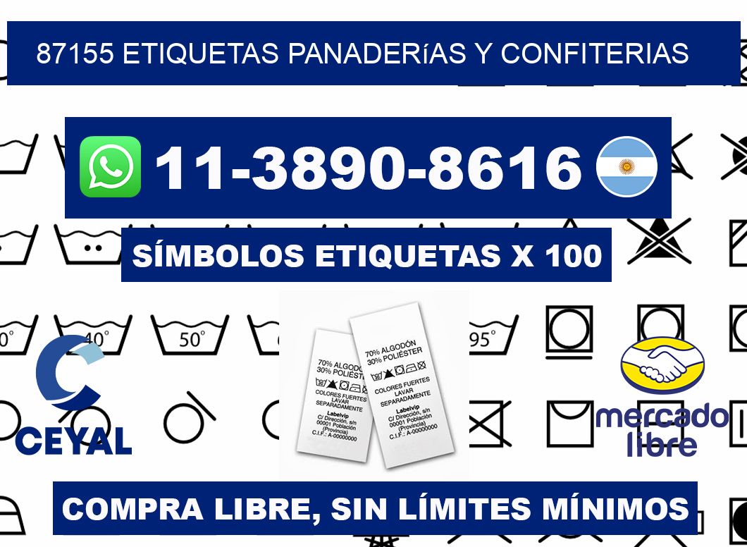 87155 etiquetas panaderías y confiterias