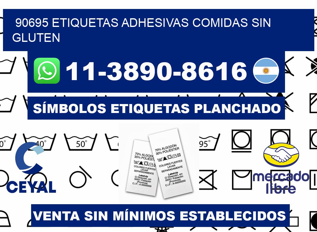 90695 etiquetas adhesivas comidas sin gluten
