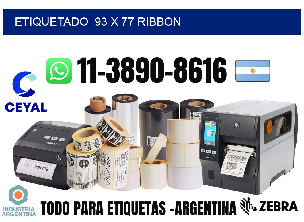 Etiquetado  93 x 77 ribbon