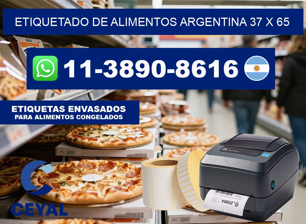 Etiquetado de alimentos Argentina 37 x 65