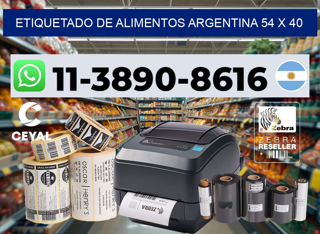 Etiquetado de alimentos Argentina 54 x 40