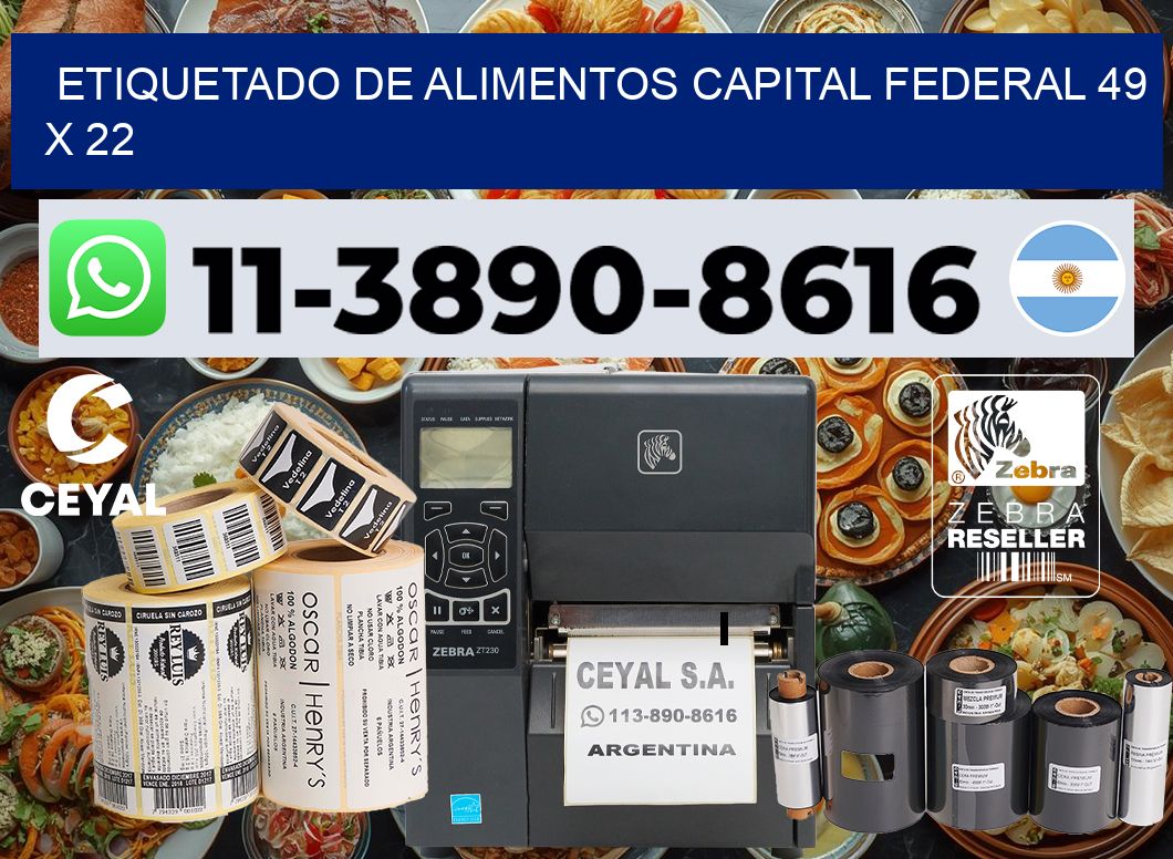 Etiquetado de alimentos capital federal 49 x 22