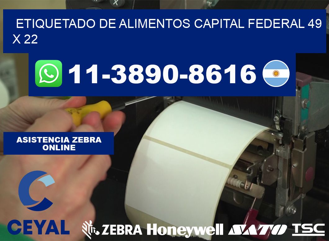 Etiquetado de alimentos capital federal 49 x 22