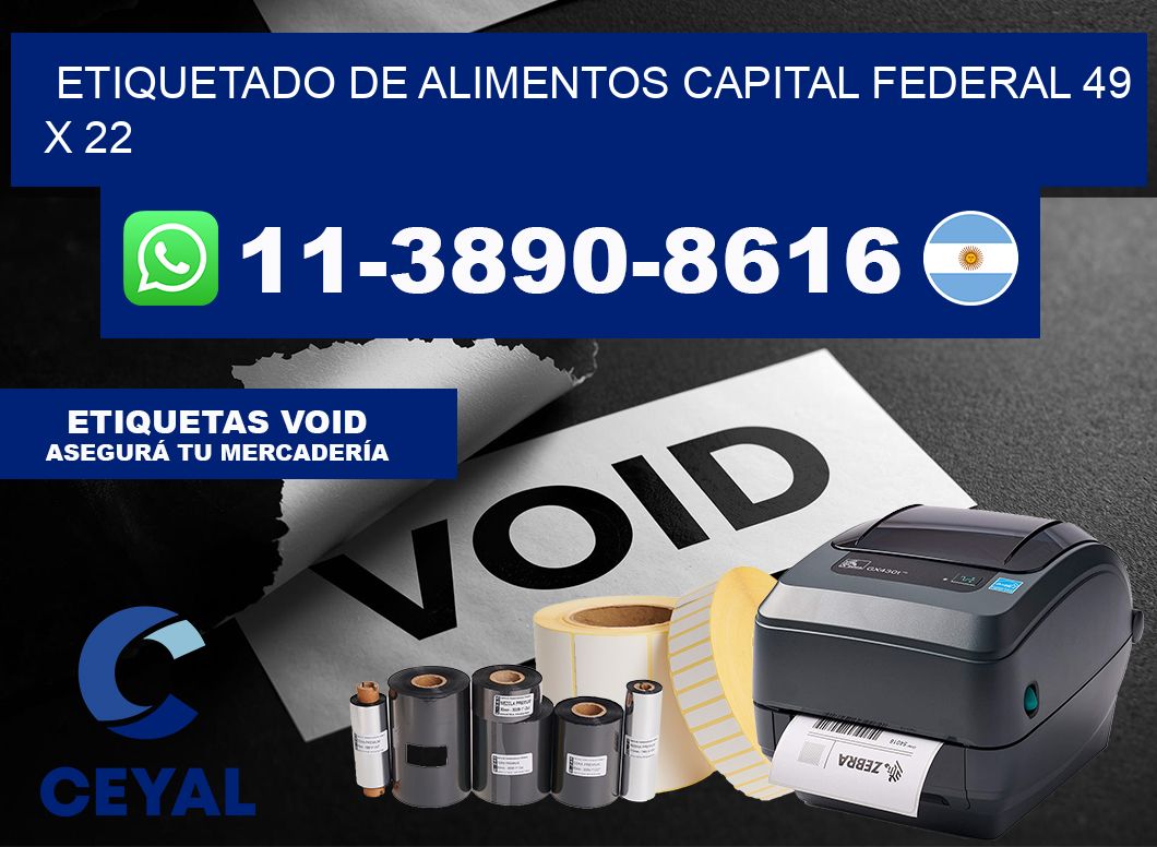 Etiquetado de alimentos capital federal 49 x 22