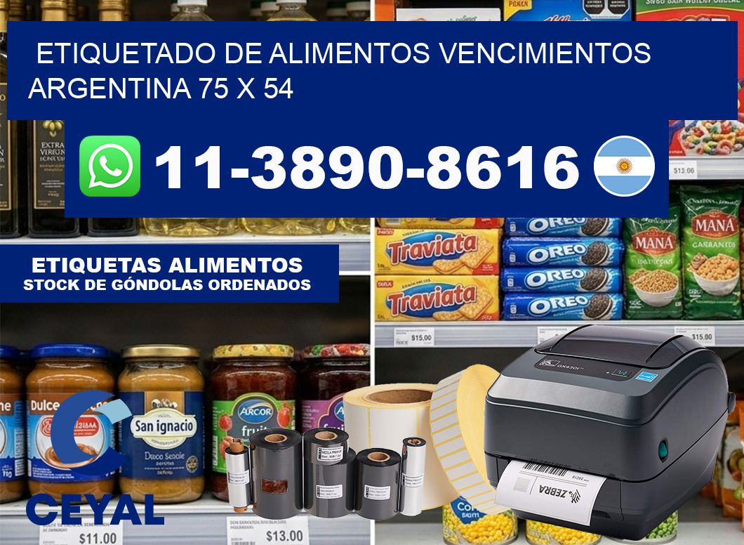 Etiquetado de alimentos vencimientos Argentina 75 x 54