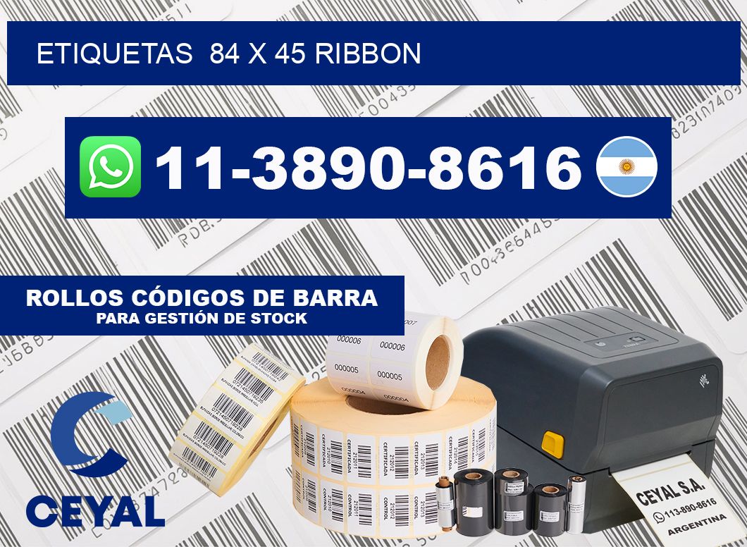 Etiquetas  84 x 45 ribbon