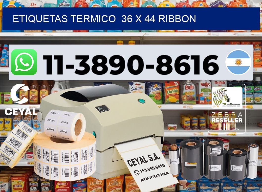 Etiquetas termico 36 x 44 ribbon