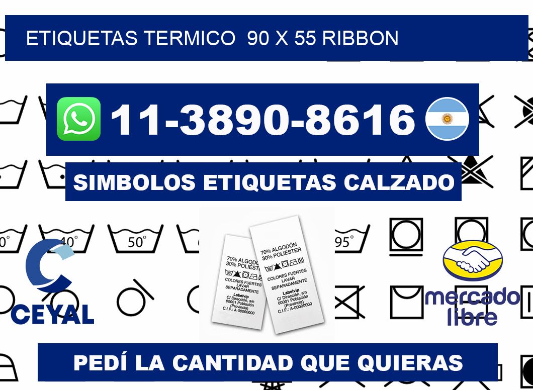 Etiquetas termico 90 x 55 ribbon