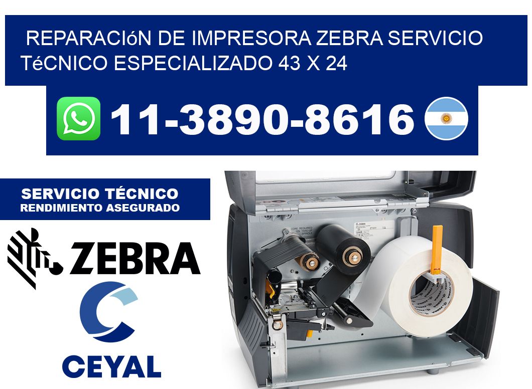 Reparación de Impresora Zebra Servicio Técnico Especializado 43 x 24