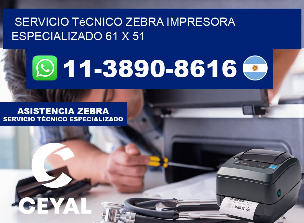 Servicio Técnico Zebra Impresora Especializado 61 x 51