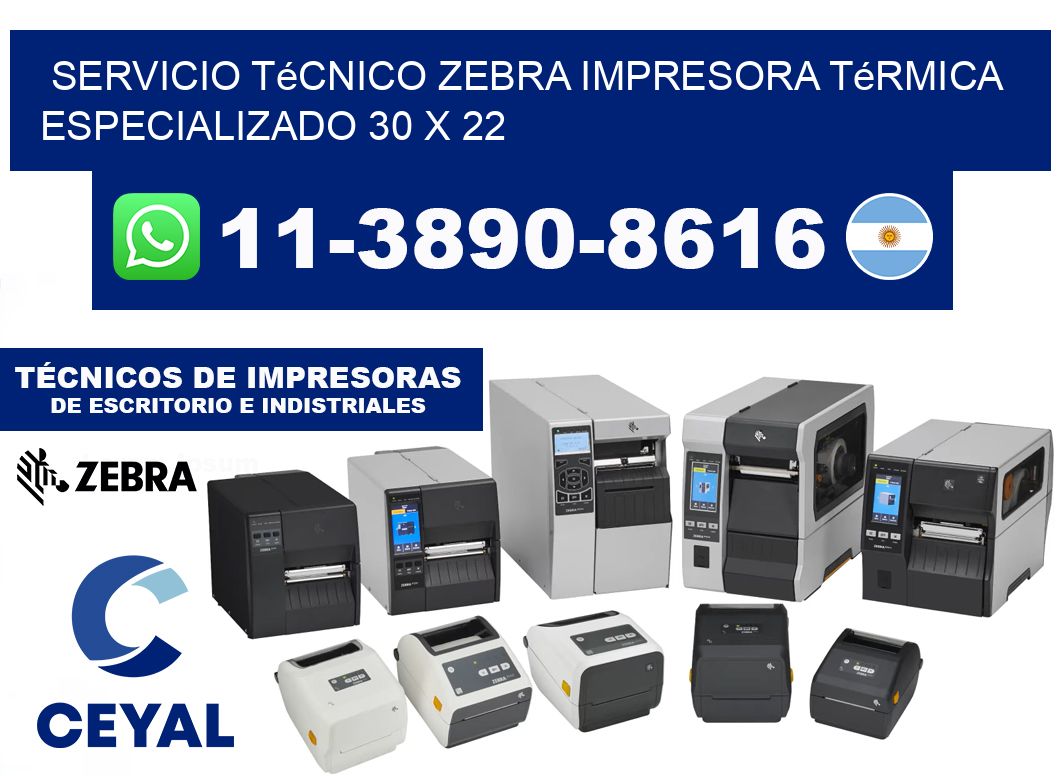 Servicio Técnico Zebra Impresora Térmica Especializado 30 x 22