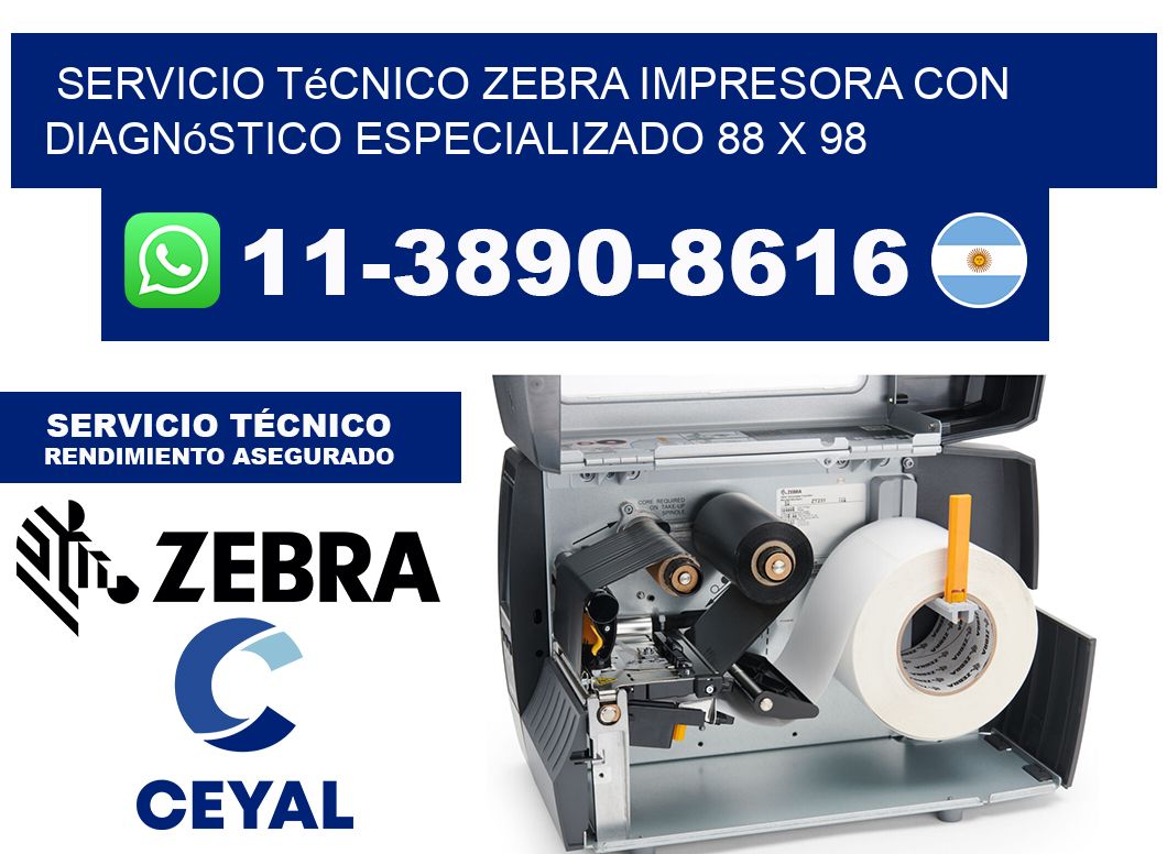 Servicio Técnico Zebra Impresora con Diagnóstico Especializado 88 x 98
