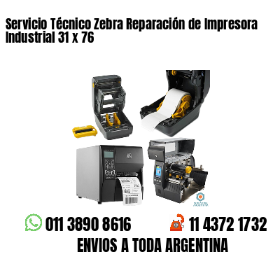 Servicio Técnico Zebra Reparación de Impresora Industrial 31 x 76