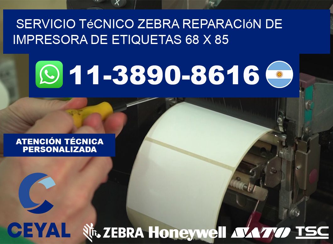 Servicio Técnico Zebra Reparación de Impresora de Etiquetas 68 x 85