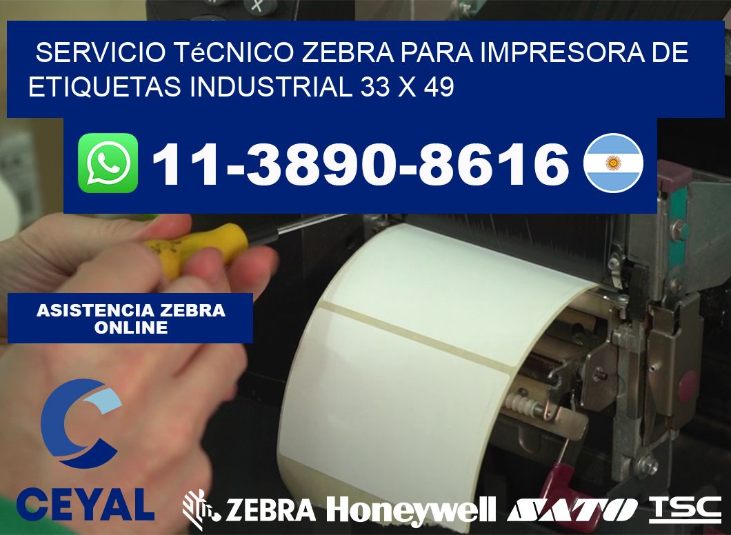 Servicio Técnico Zebra para Impresora de Etiquetas Industrial 33 x 49