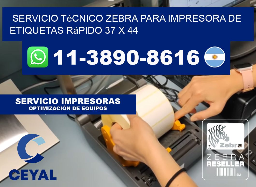 Servicio Técnico Zebra para Impresora de Etiquetas Rápido 37 x 44