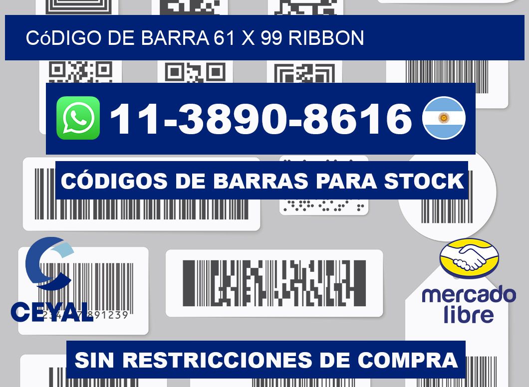 código de barra 61 x 99 ribbon