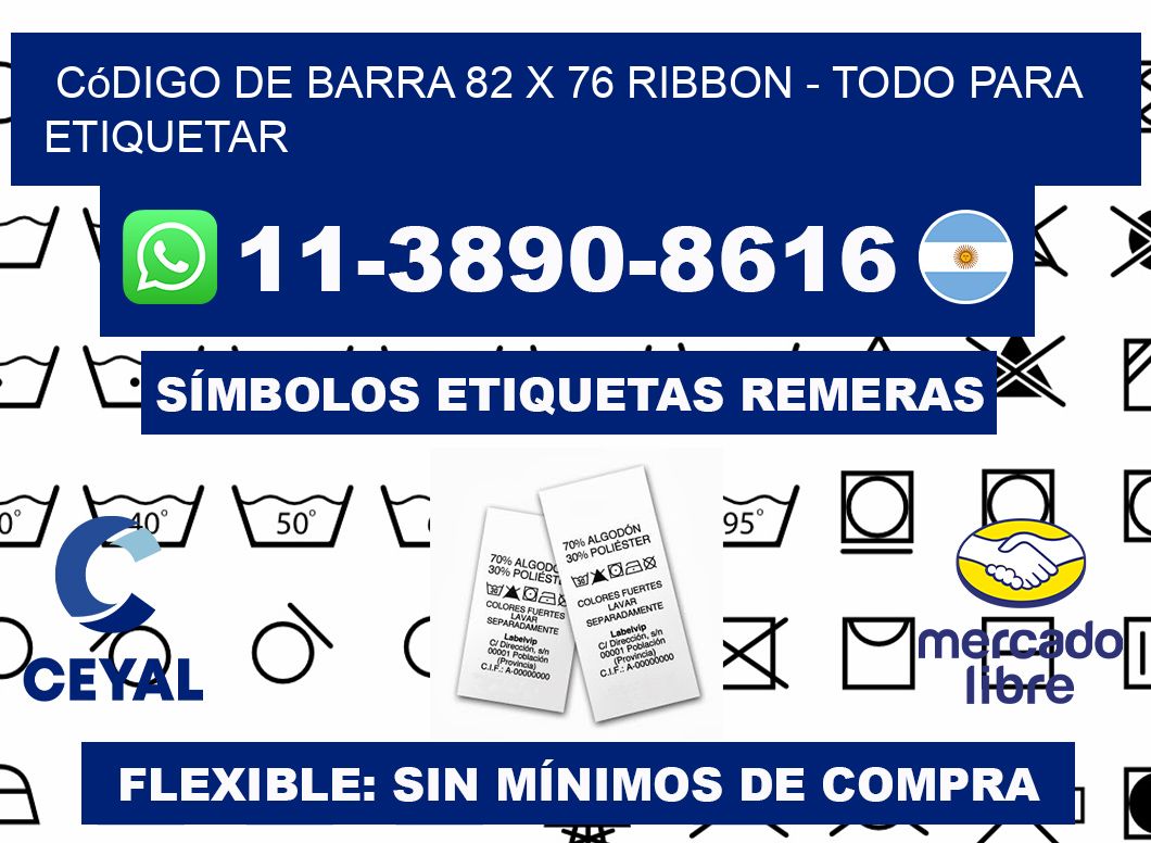 código de barra 82 x 76 ribbon - Todo para Etiquetar