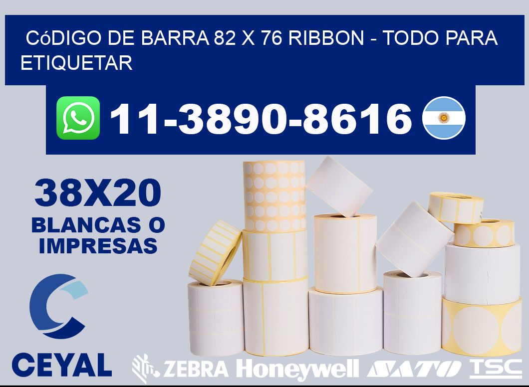 código de barra 82 x 76 ribbon - Todo para Etiquetar