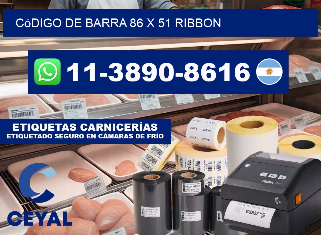 código de barra 86 x 51 ribbon