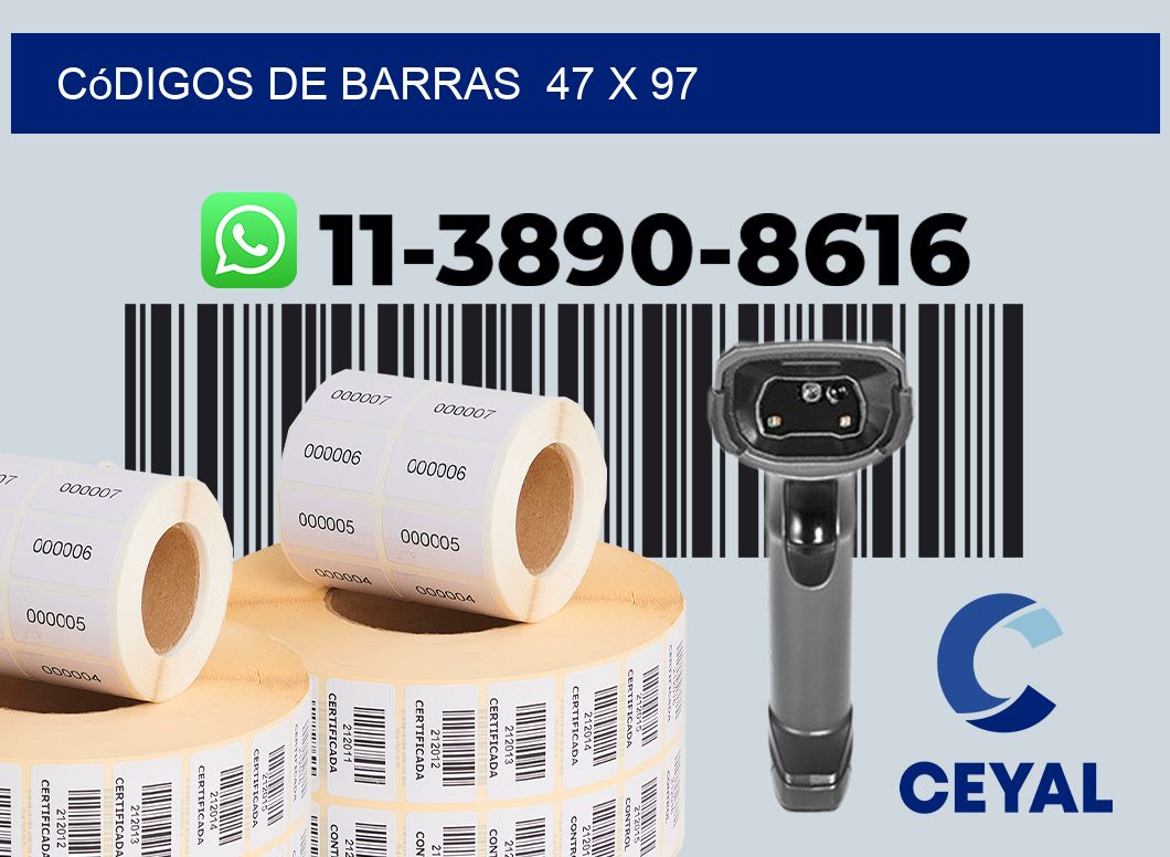 códigos de barras  47 x 97