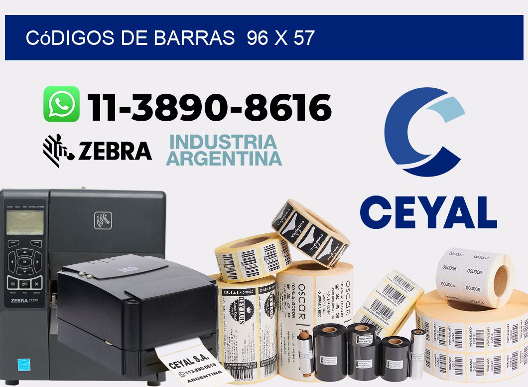 códigos de barras  96 x 57
