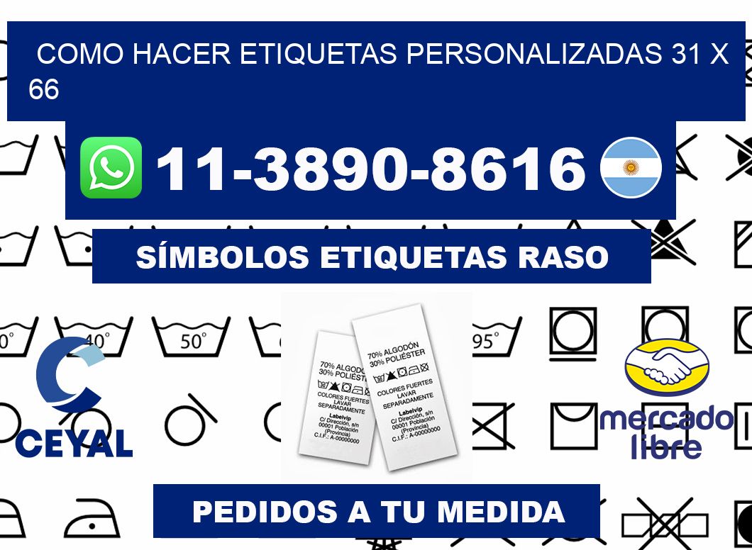 como hacer etiquetas personalizadas 31 x 66