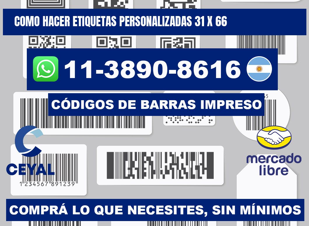 como hacer etiquetas personalizadas 31 x 66