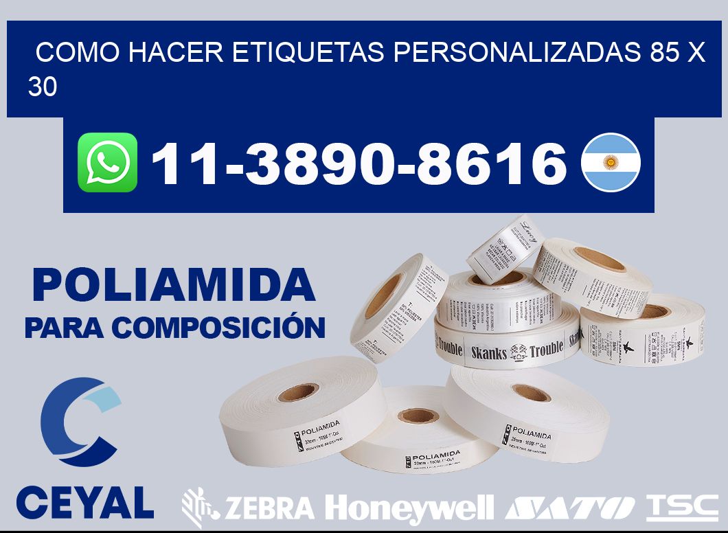 como hacer etiquetas personalizadas 85 x 30