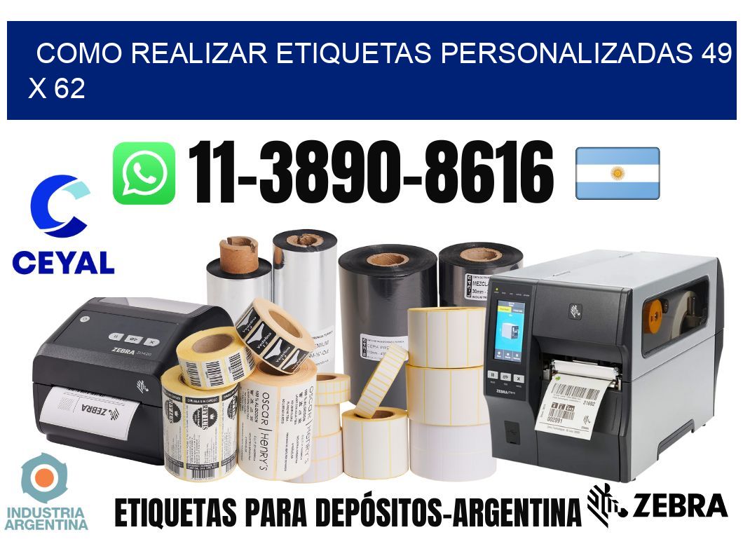 como realizar etiquetas personalizadas 49 x 62