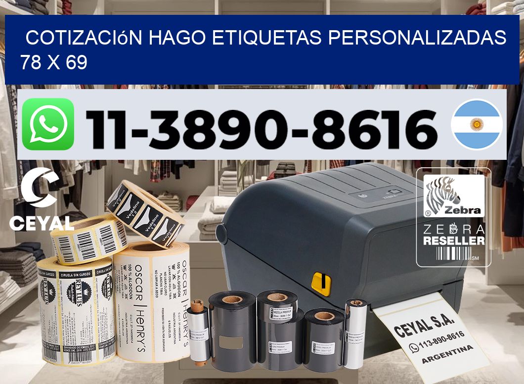 cotización hago etiquetas personalizadas 78 x 69