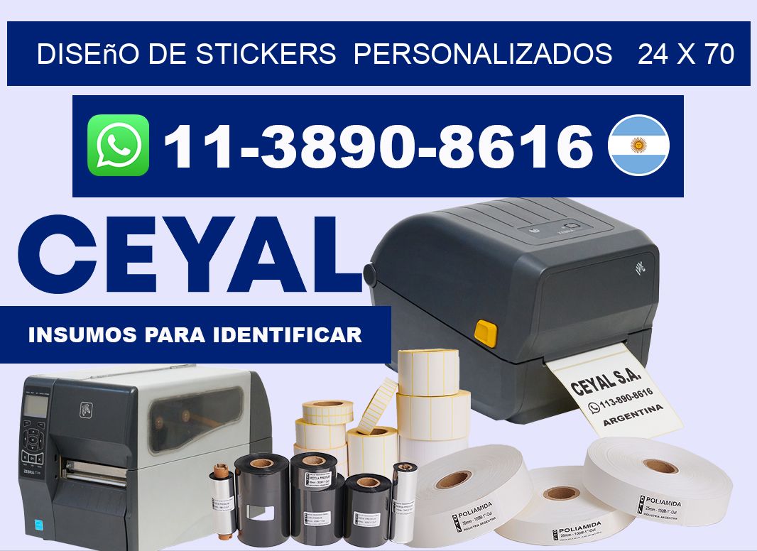 diseño de stickers  personalizados   24 x 70