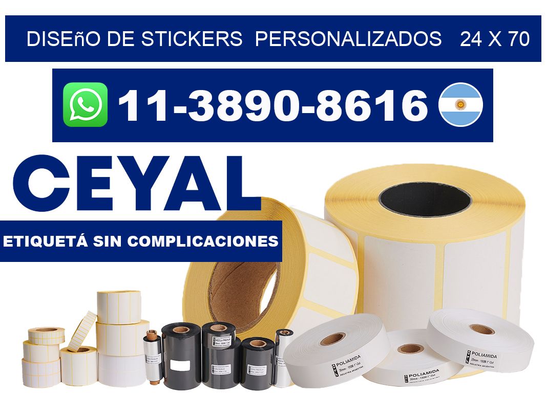 diseño de stickers  personalizados   24 x 70