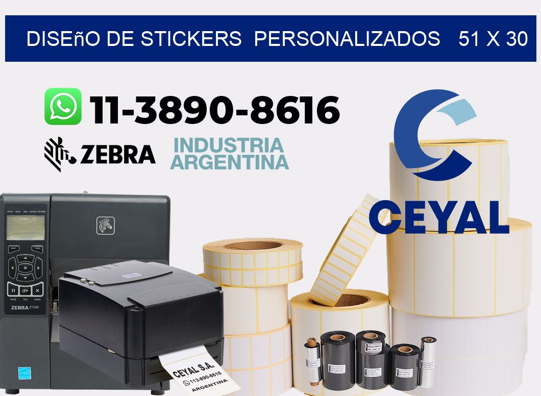diseño de stickers  personalizados   51 x 30