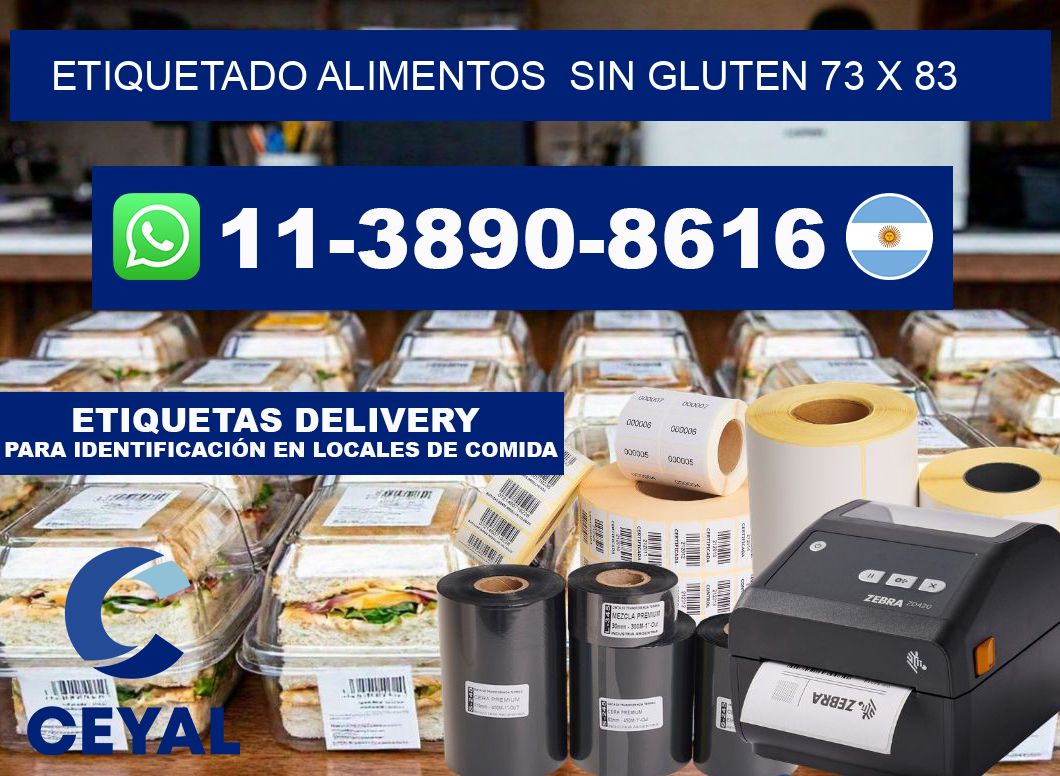 etiquetado alimentos  Sin gluten 73 x 83