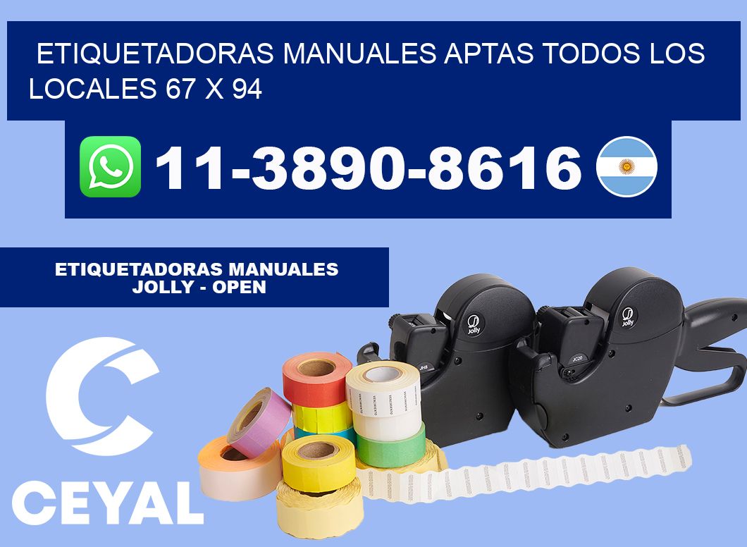 etiquetadoras manuales aptas todos los locales 67 x 94
