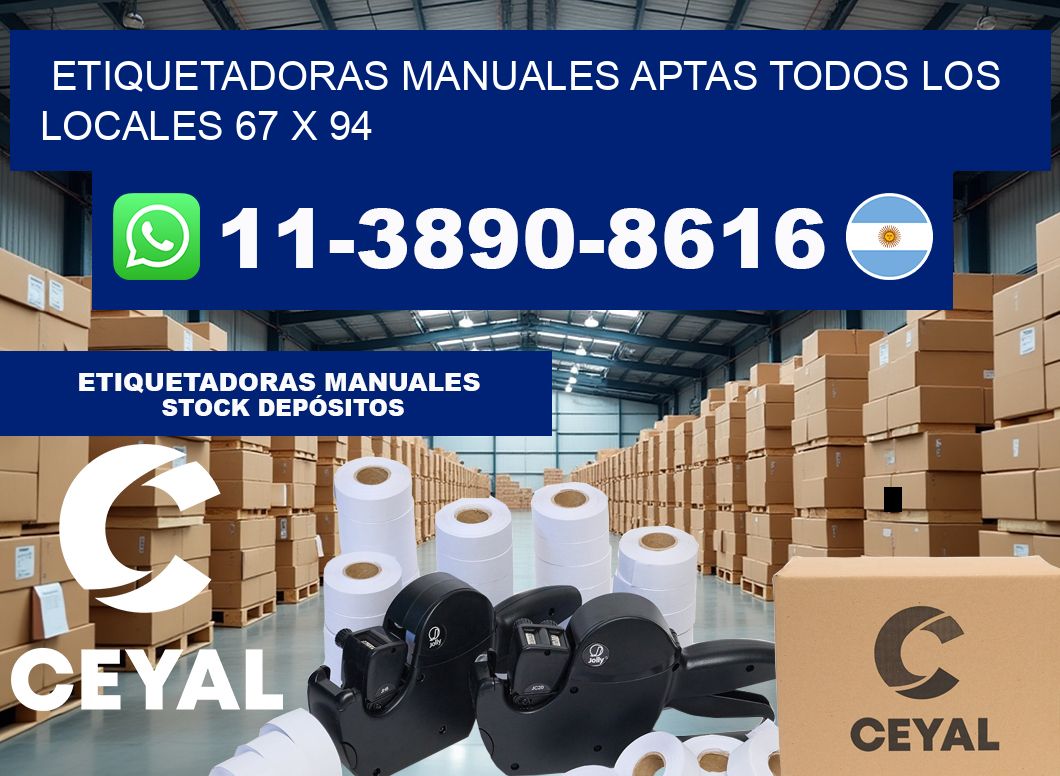 etiquetadoras manuales aptas todos los locales 67 x 94