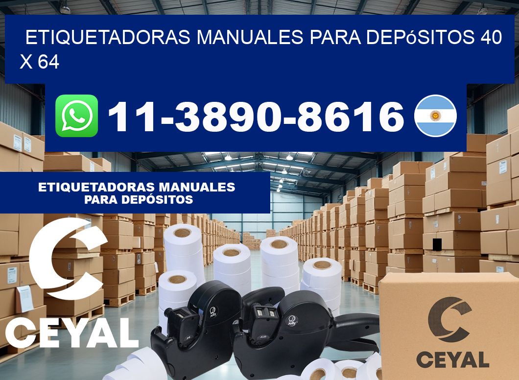 etiquetadoras manuales para depósitos 40 x 64