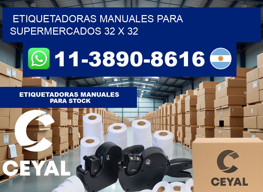 etiquetadoras manuales para supermercados 32 x 32