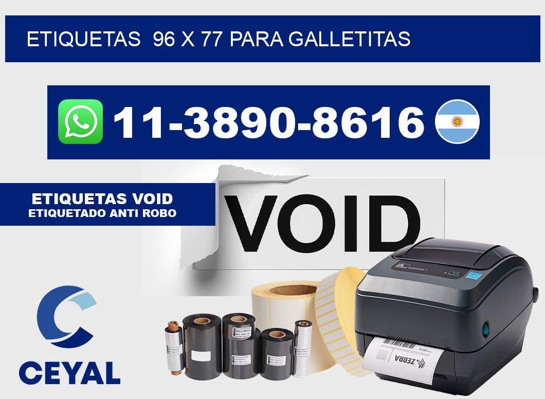 etiquetas 96 x 77 para Galletitas