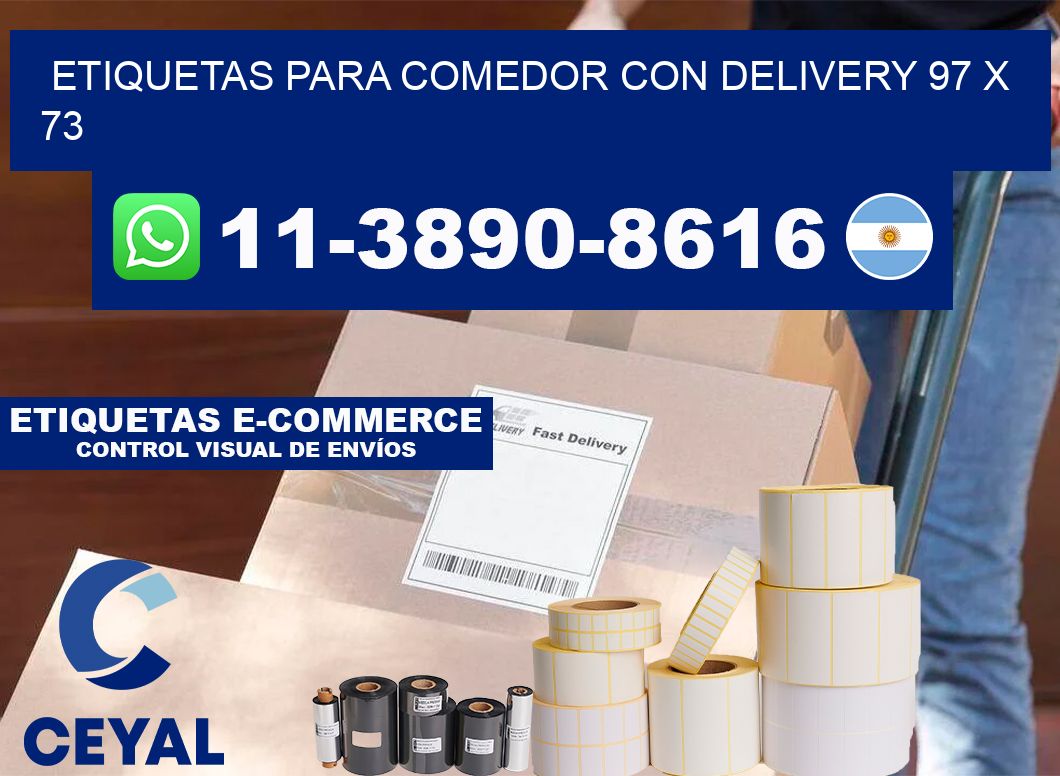 etiquetas para Comedor con delivery 97 x 73