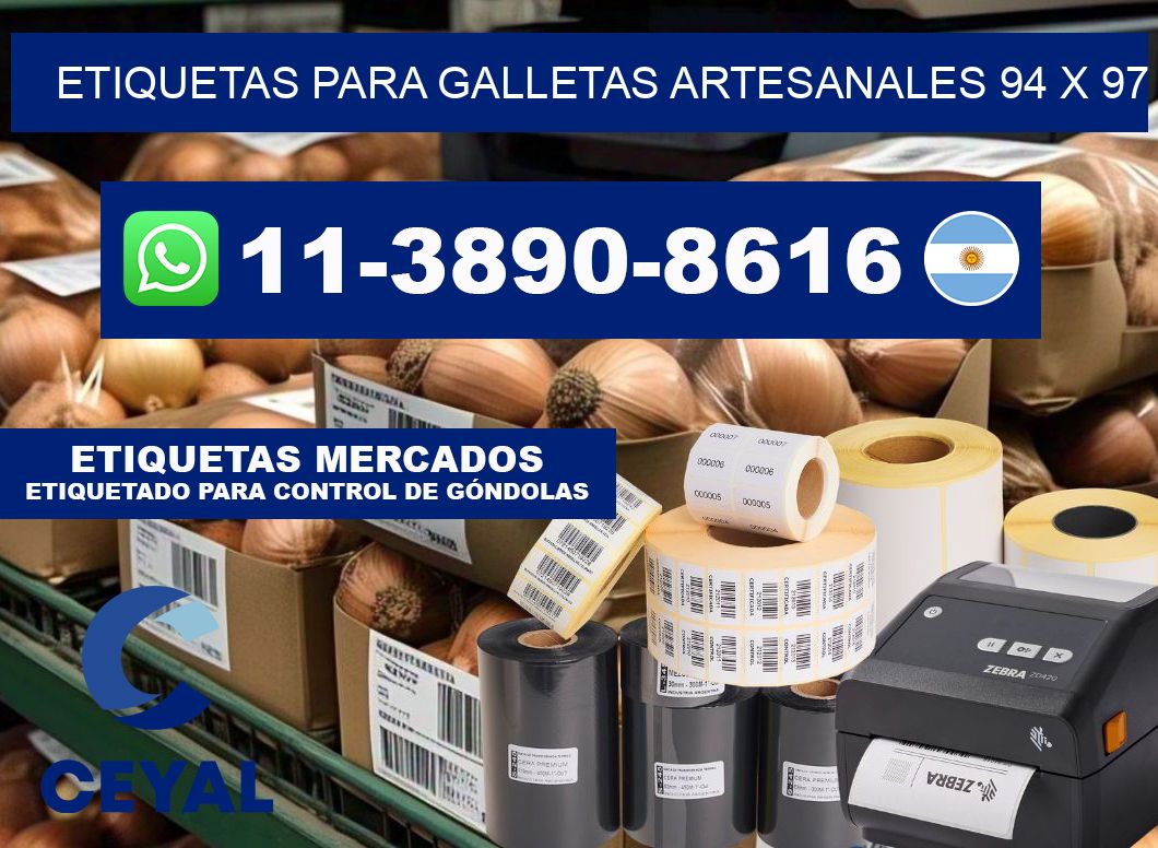 etiquetas para Galletas artesanales 94 x 97