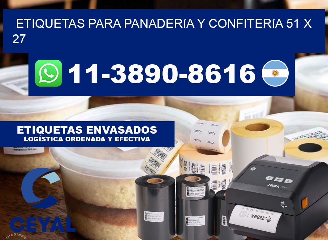 etiquetas para Panadería y confitería 51 x 27