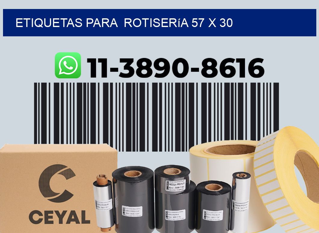 etiquetas para  Rotisería 57 x 30