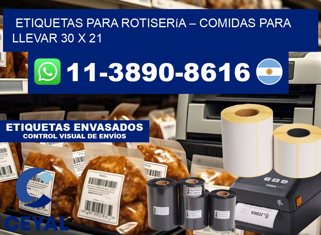 etiquetas para Rotisería – comidas para llevar 30 x 21