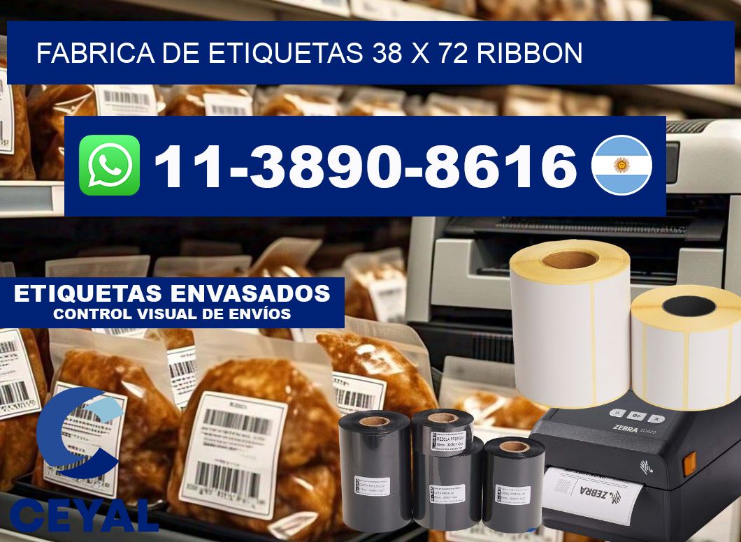 fabrica de etiquetas 38 x 72 ribbon