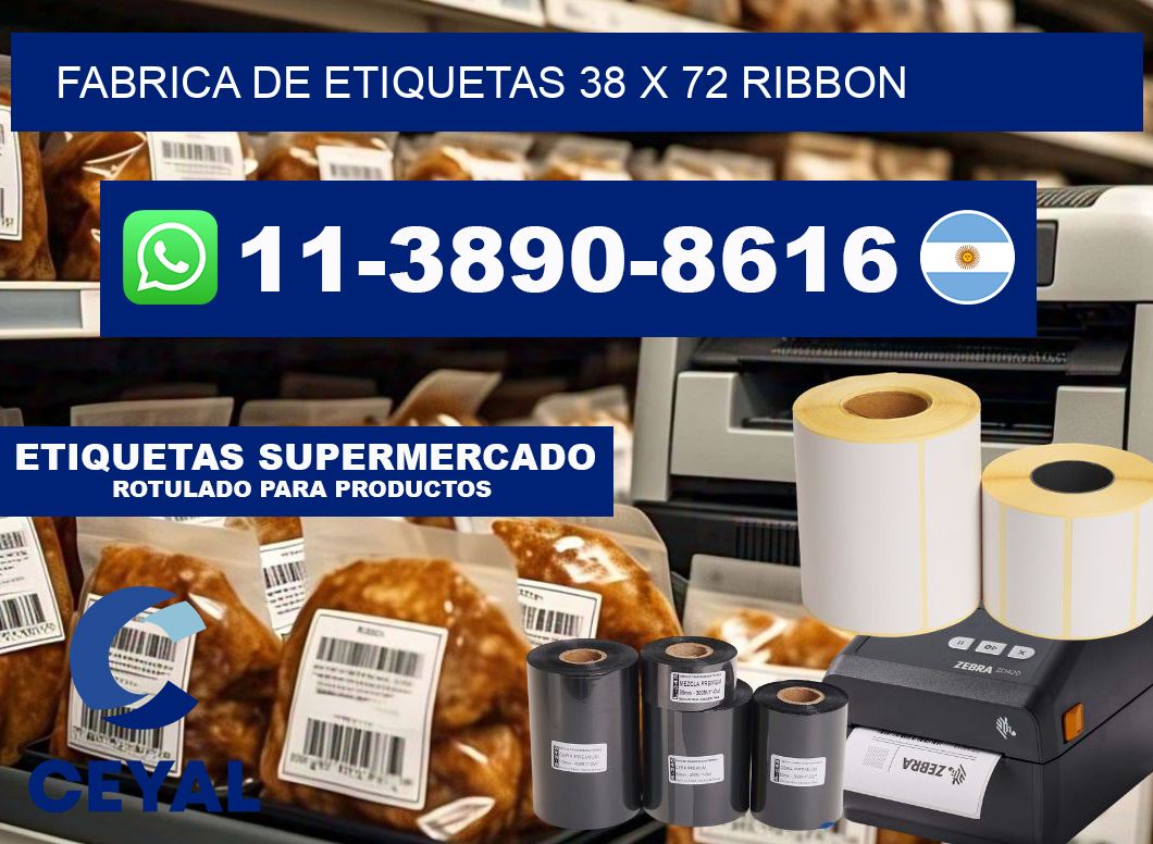 fabrica de etiquetas 38 x 72 ribbon