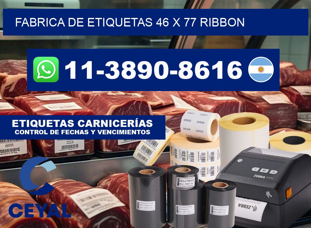 fabrica de etiquetas 46 x 77 ribbon