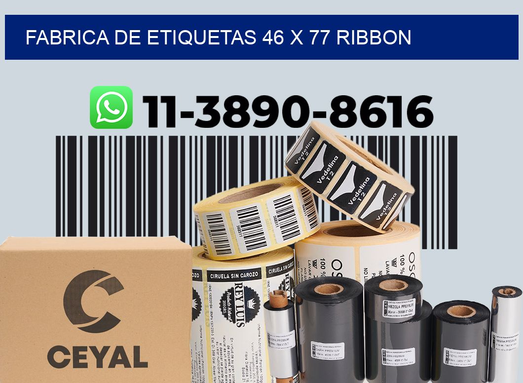 fabrica de etiquetas 46 x 77 ribbon