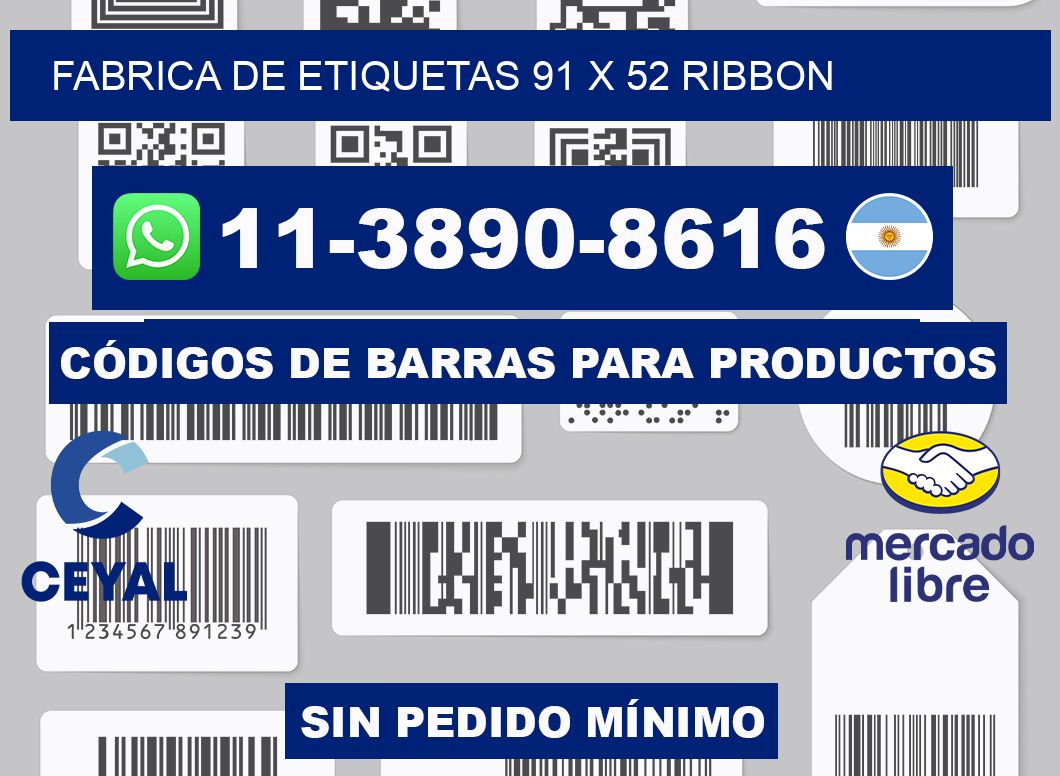 fabrica de etiquetas 91 x 52 ribbon